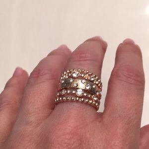 Bailey rose gold stackable ring set (5)